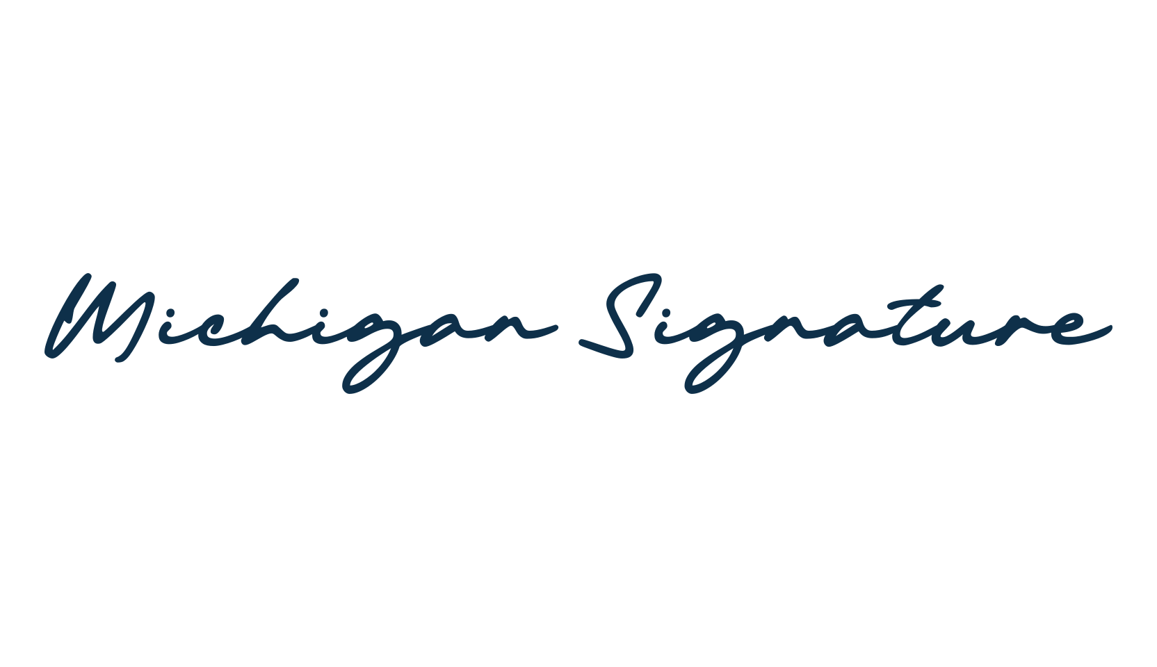 Michigan Signature, handwriting font preview