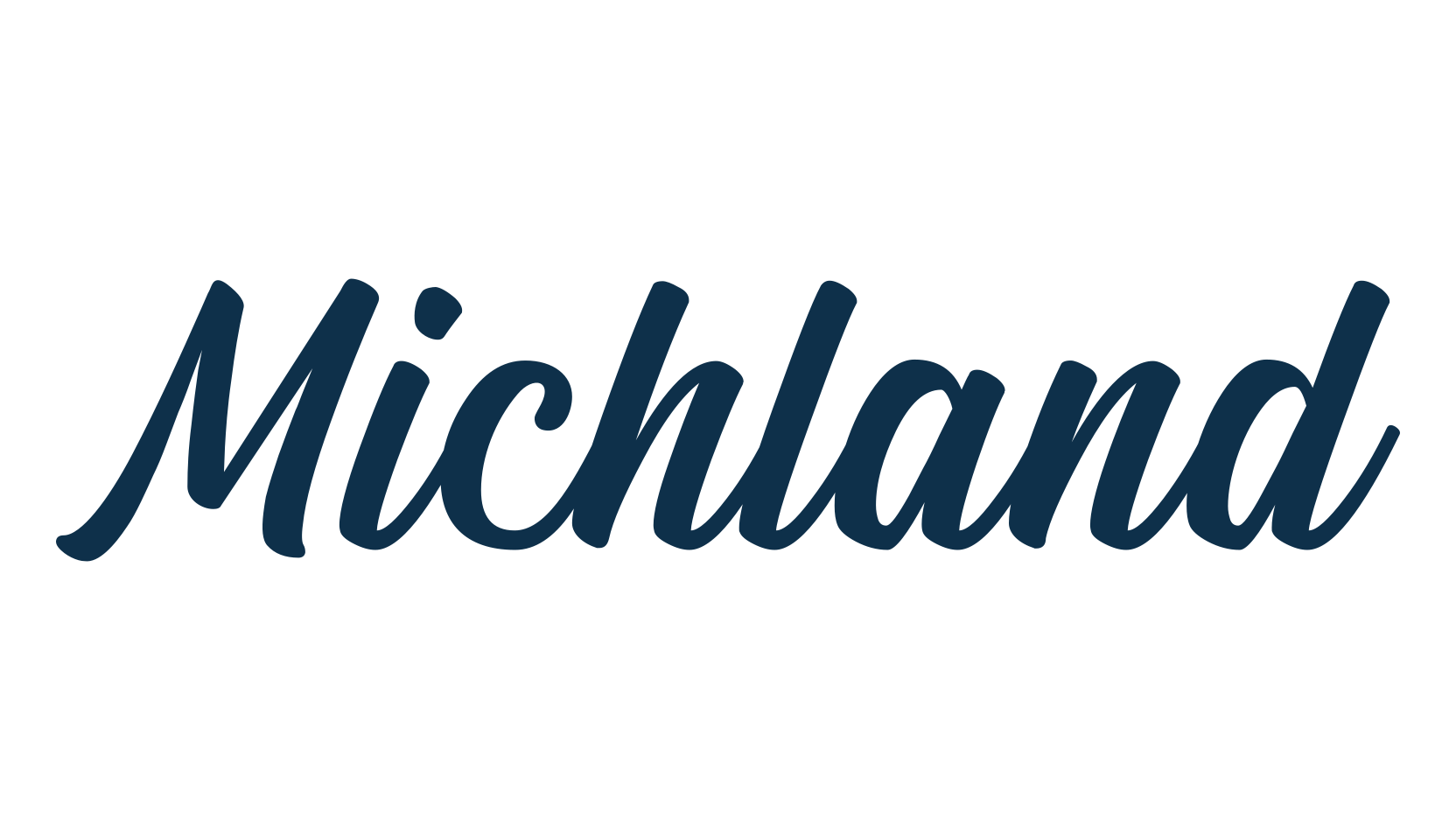 Michland, calligraphy font preview