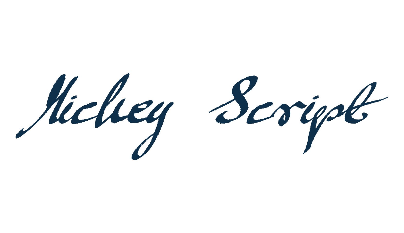 Mickey Script, handwriting font preview
