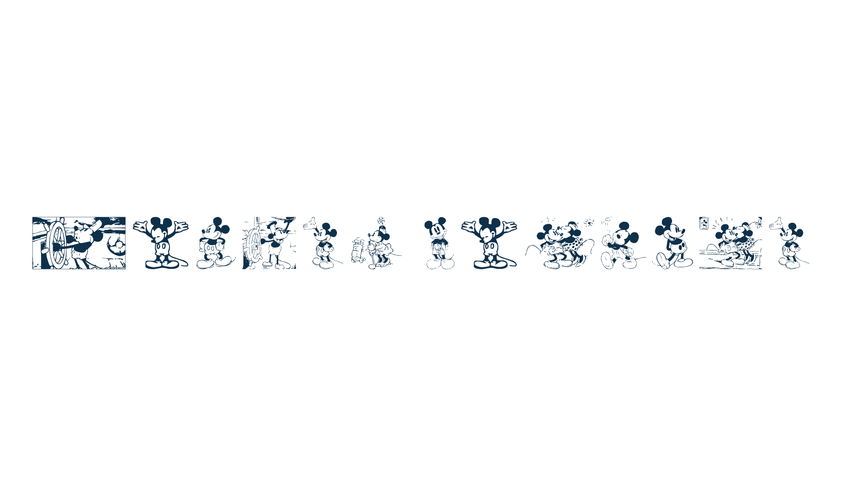 Mickey Vintage, fancy decorative font preview