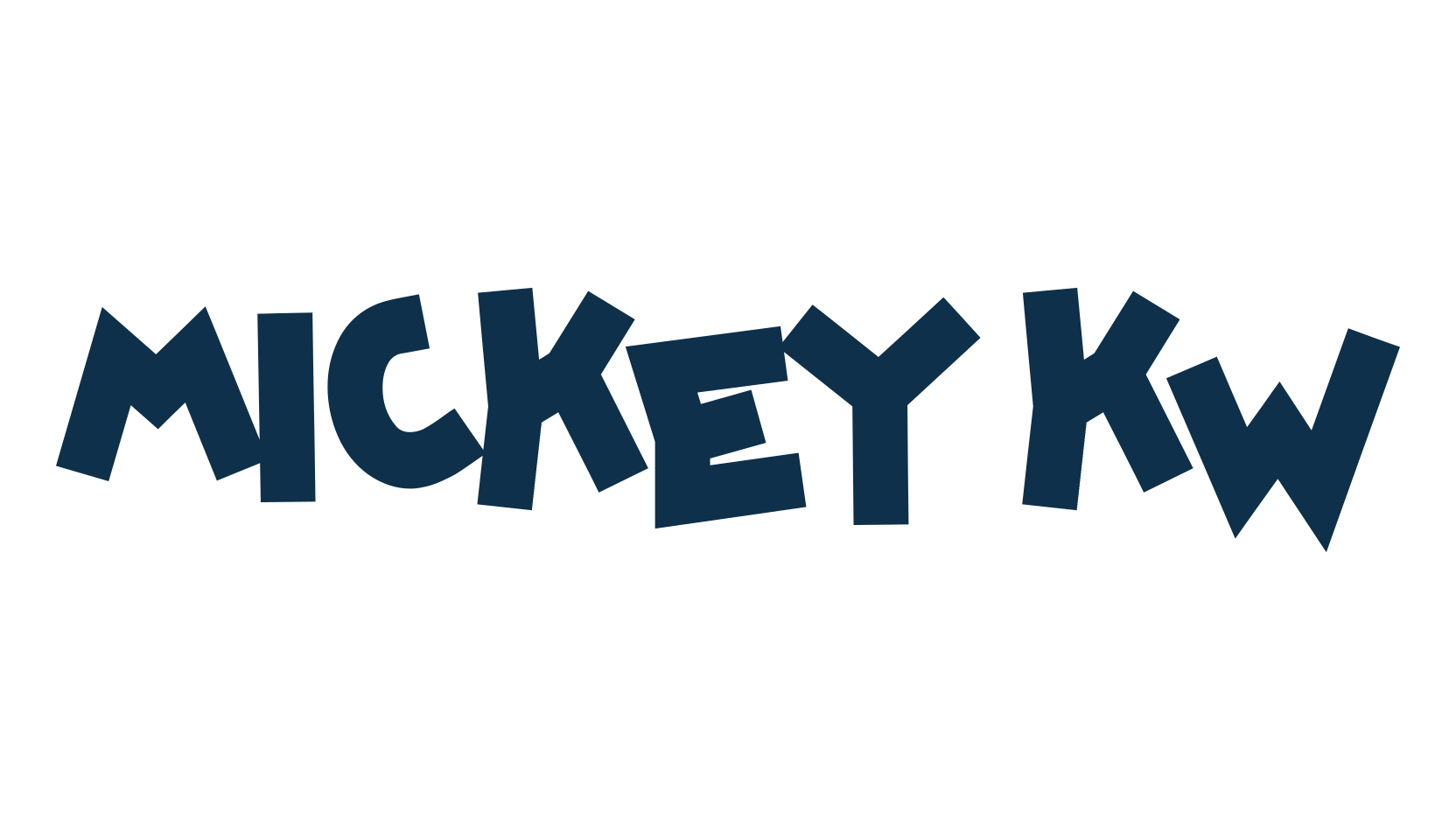 Mickey kw, fancy cartoon decorative font preview