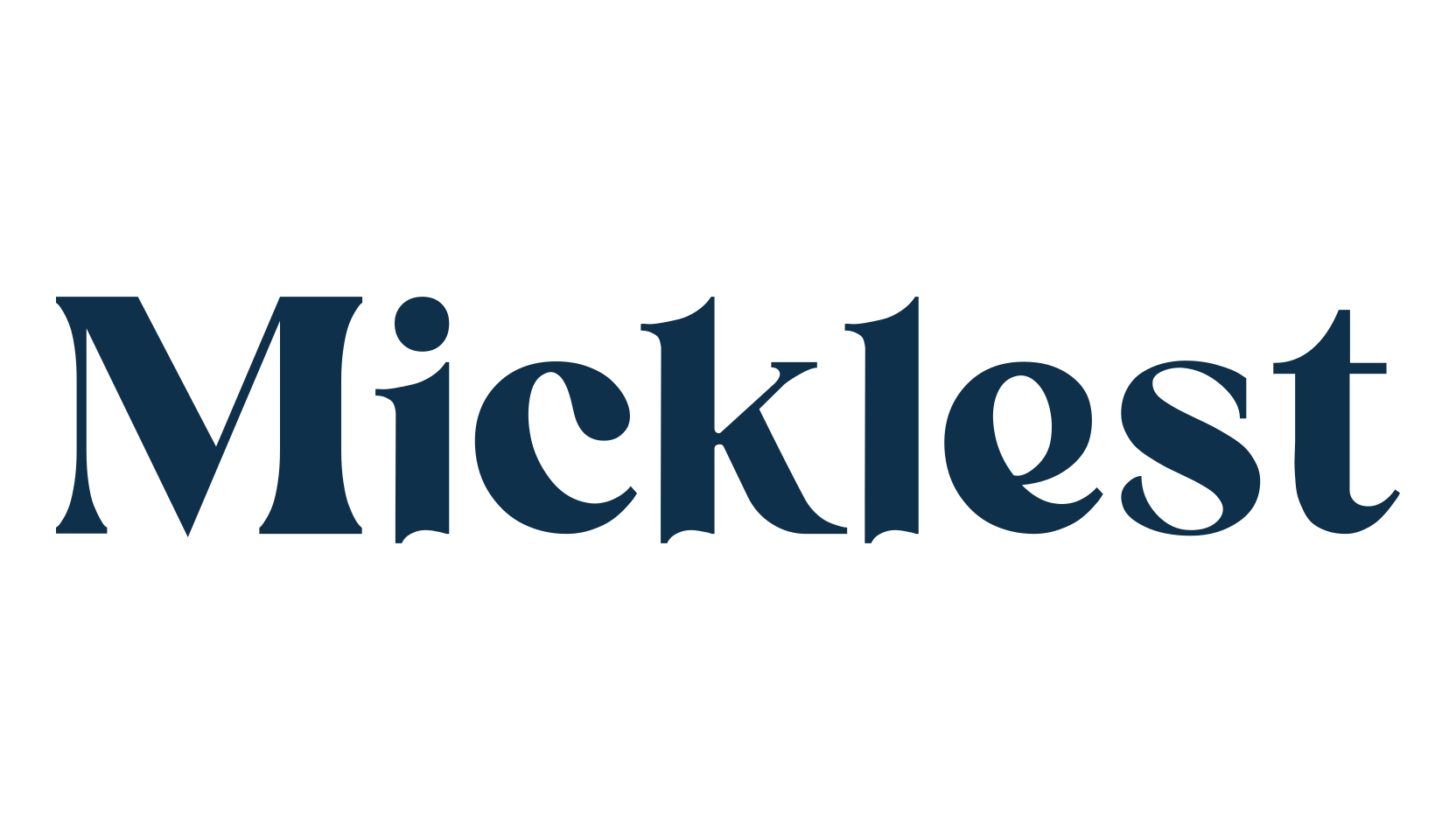 Micklest, basic serif font preview