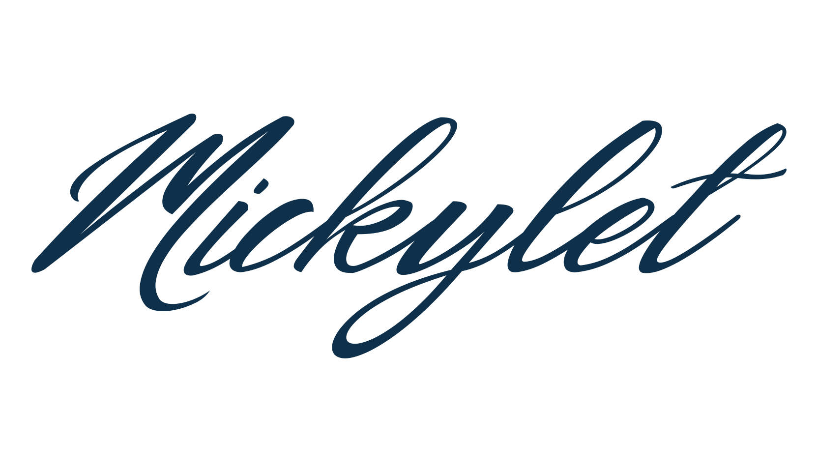 Mickylet, script calligraphy fancy decorative font preview