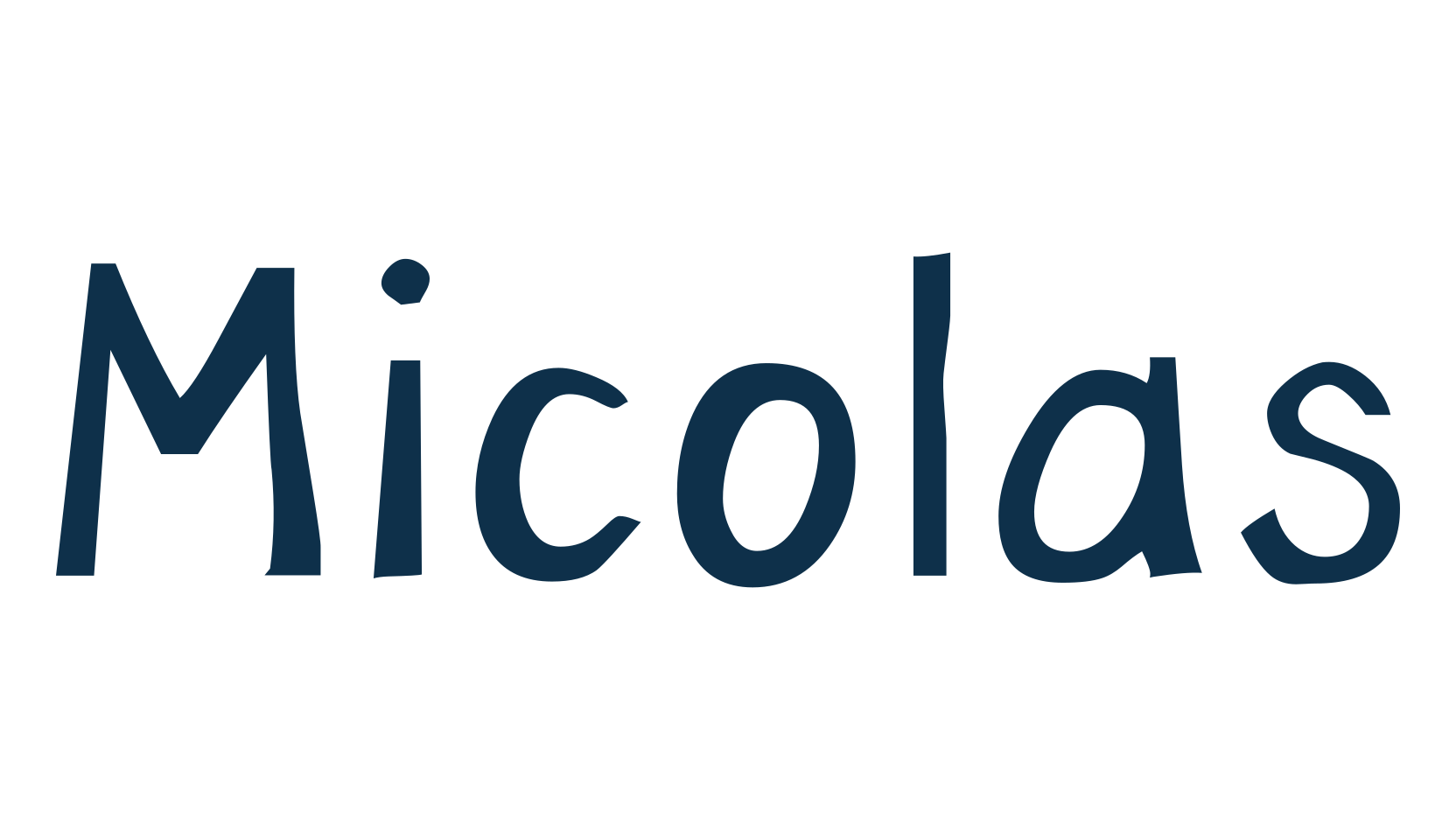 Micolas, fancy cartoon decorative comic font preview