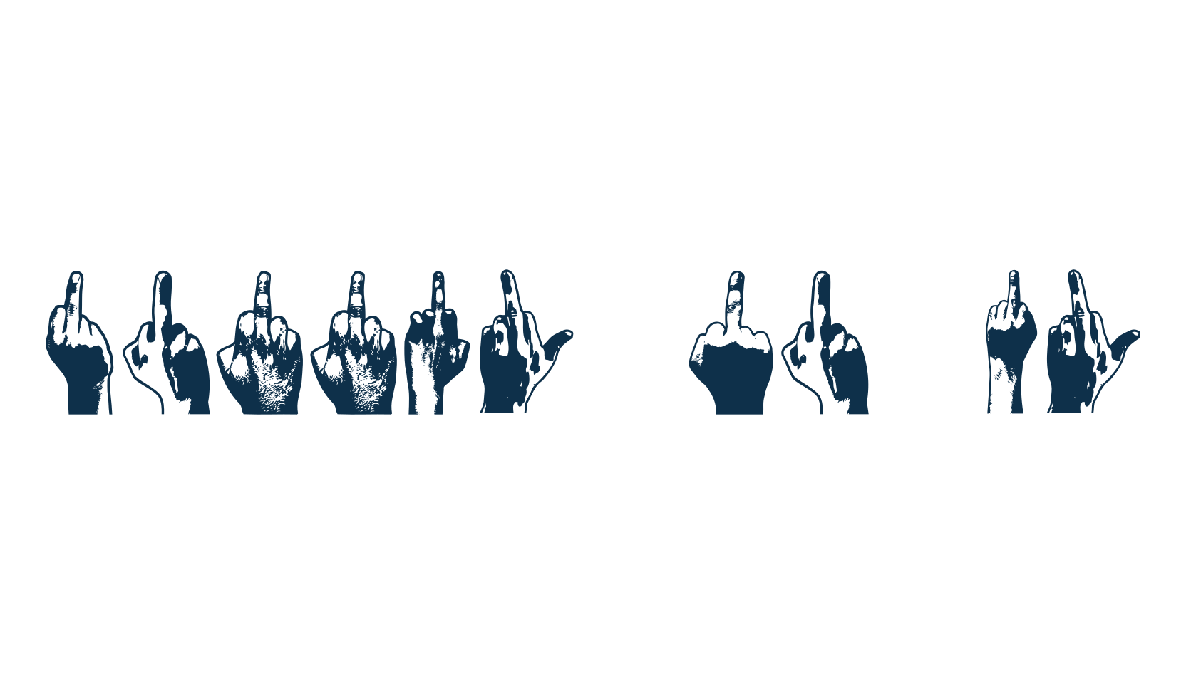 Middle Finger, display market font preview
