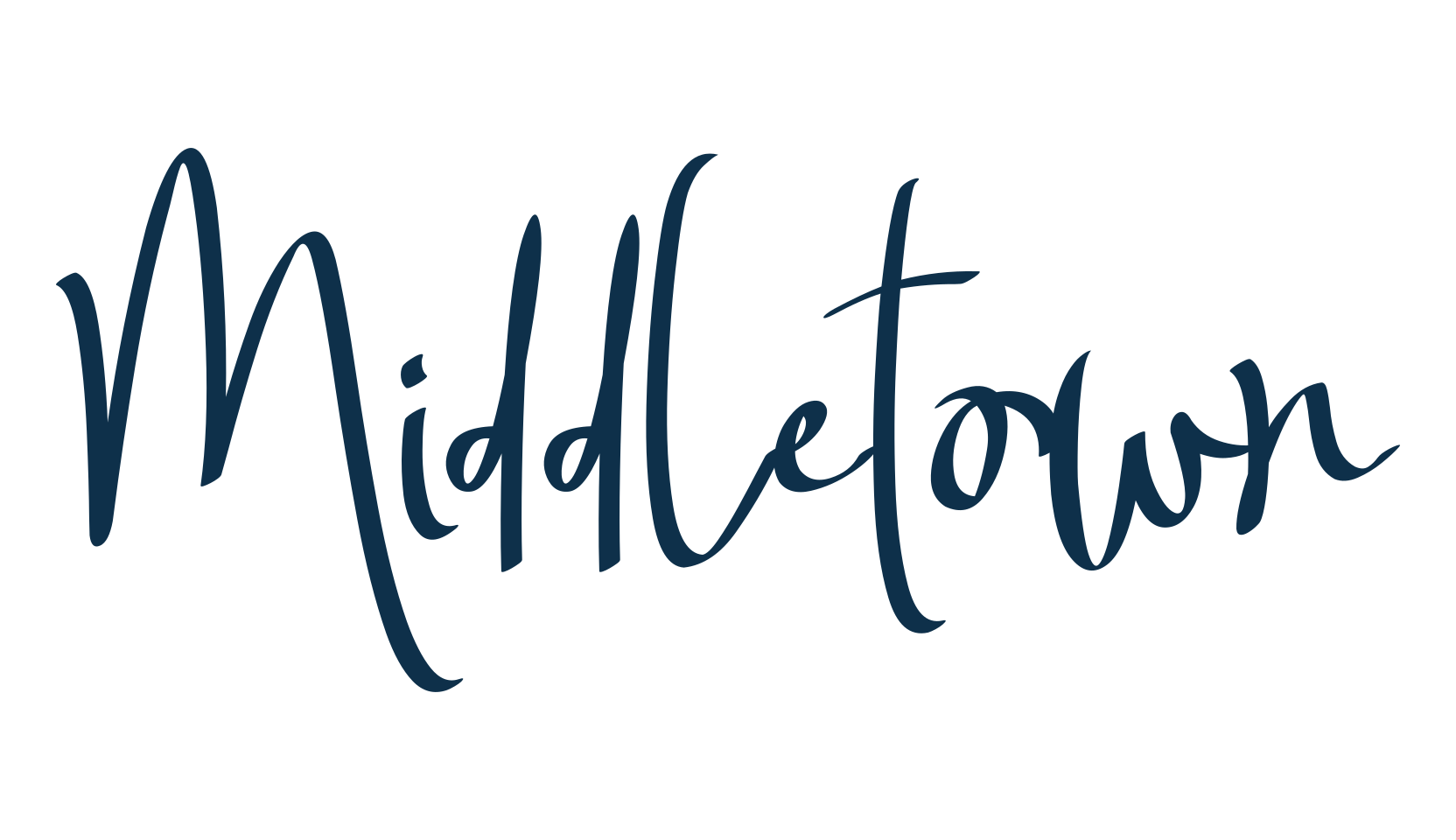 Middletown, handwriting font preview