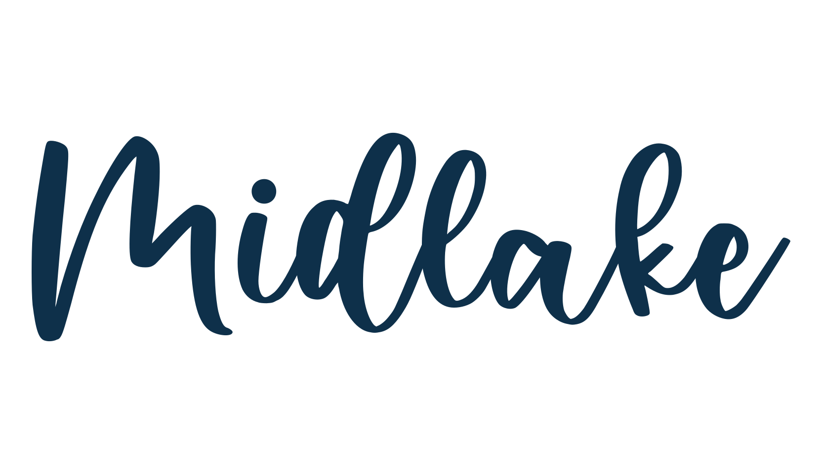 Midlake, script handwritten fancy decorative calligraphy font preview