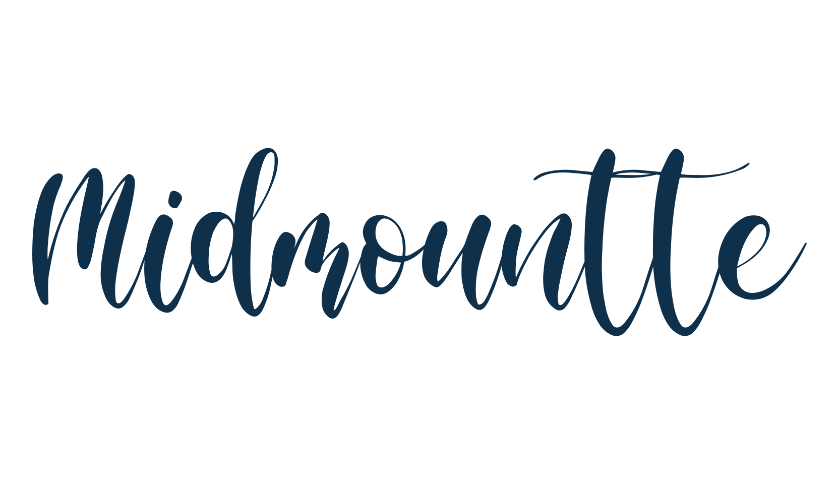 Midmountte, script calligraphy fancy decorative font preview