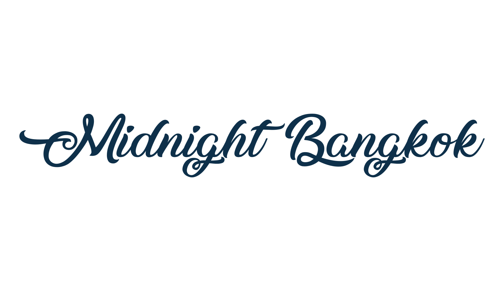 Midnight Bangkok, calligraphy font preview