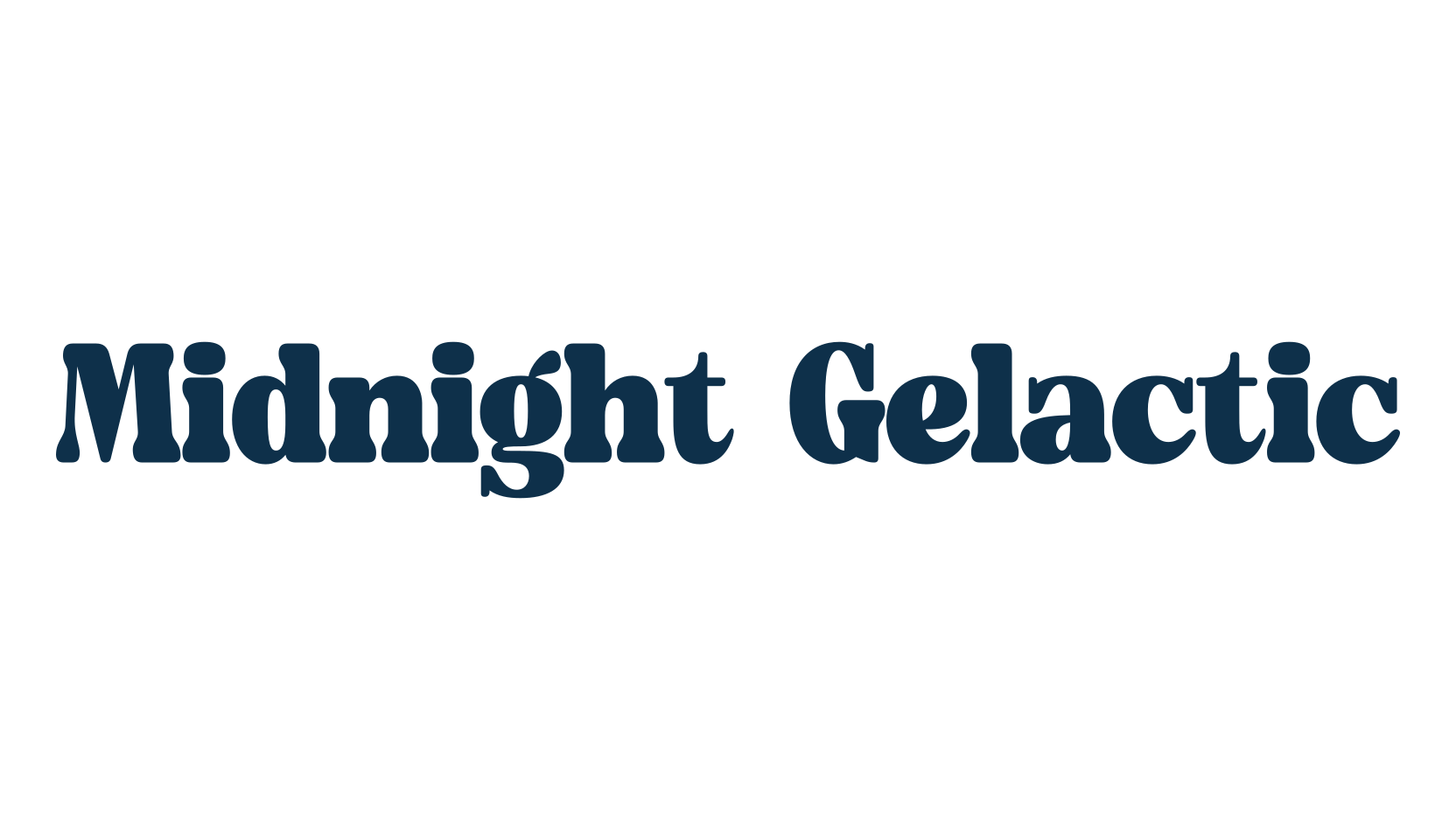 Midnight Gelactic, retro font preview