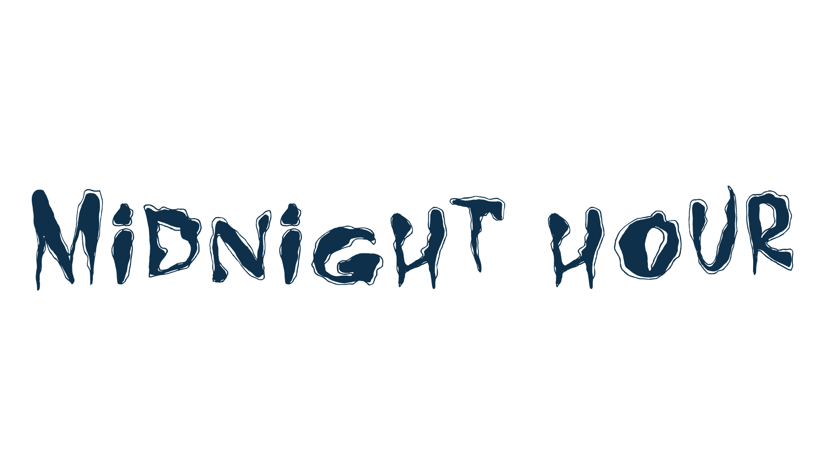Midnight Hour, holiday halloween fancy decorative horror font preview