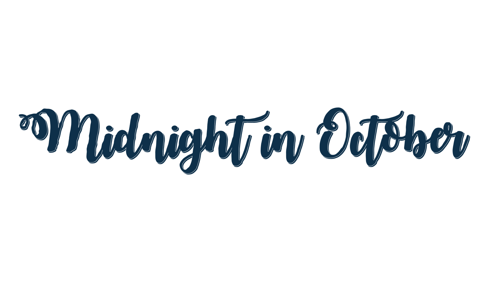 Midnight in October, fancy decorative font preview