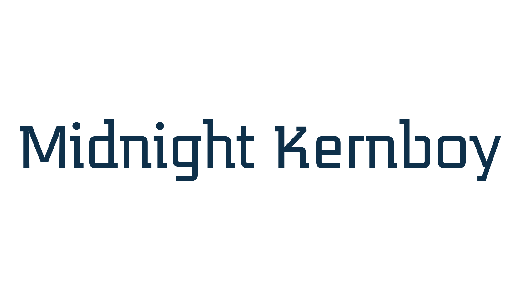 Midnight Kernboy, serif font preview