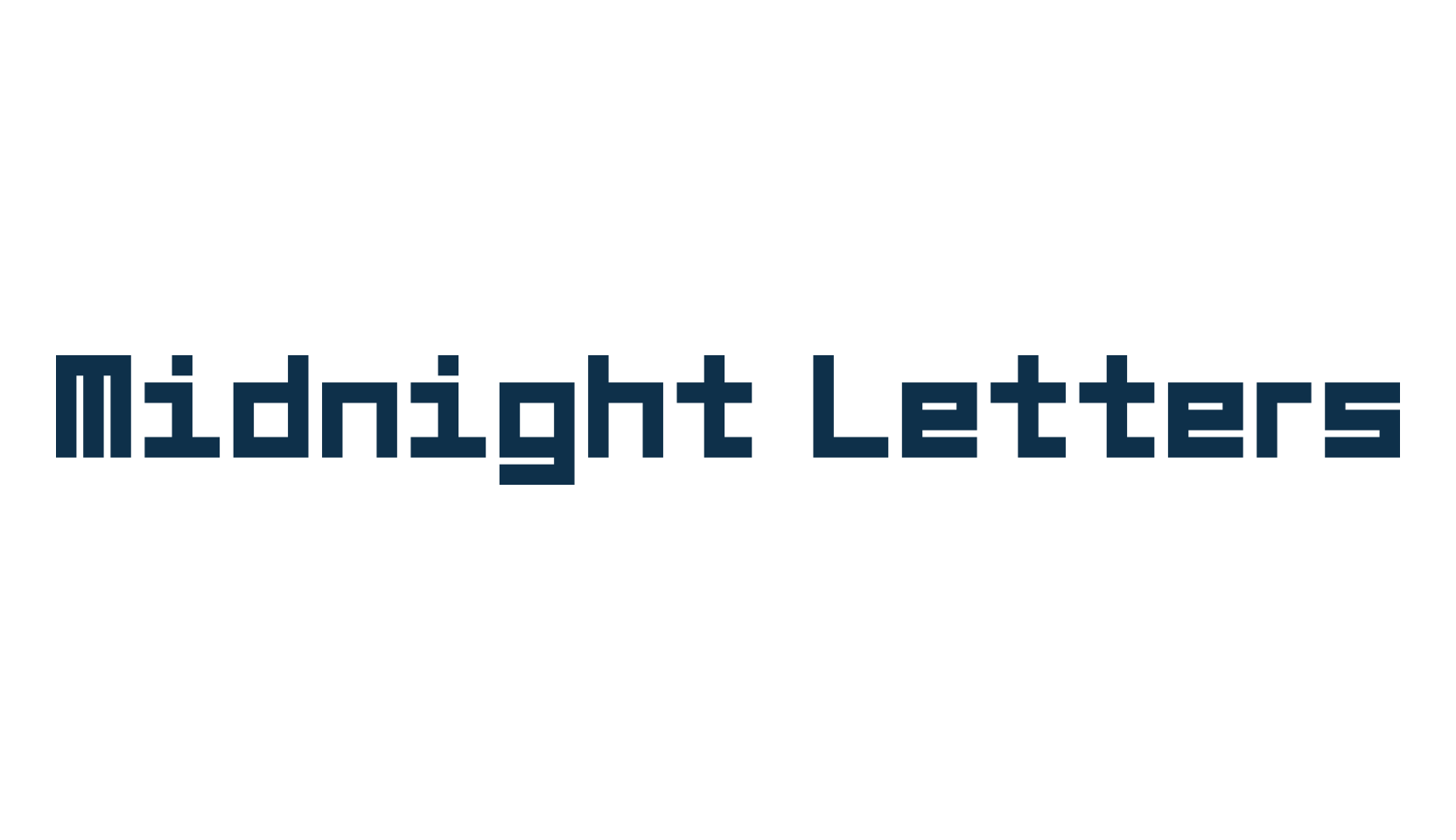 Midnight Letters, techno square sci-fi font preview