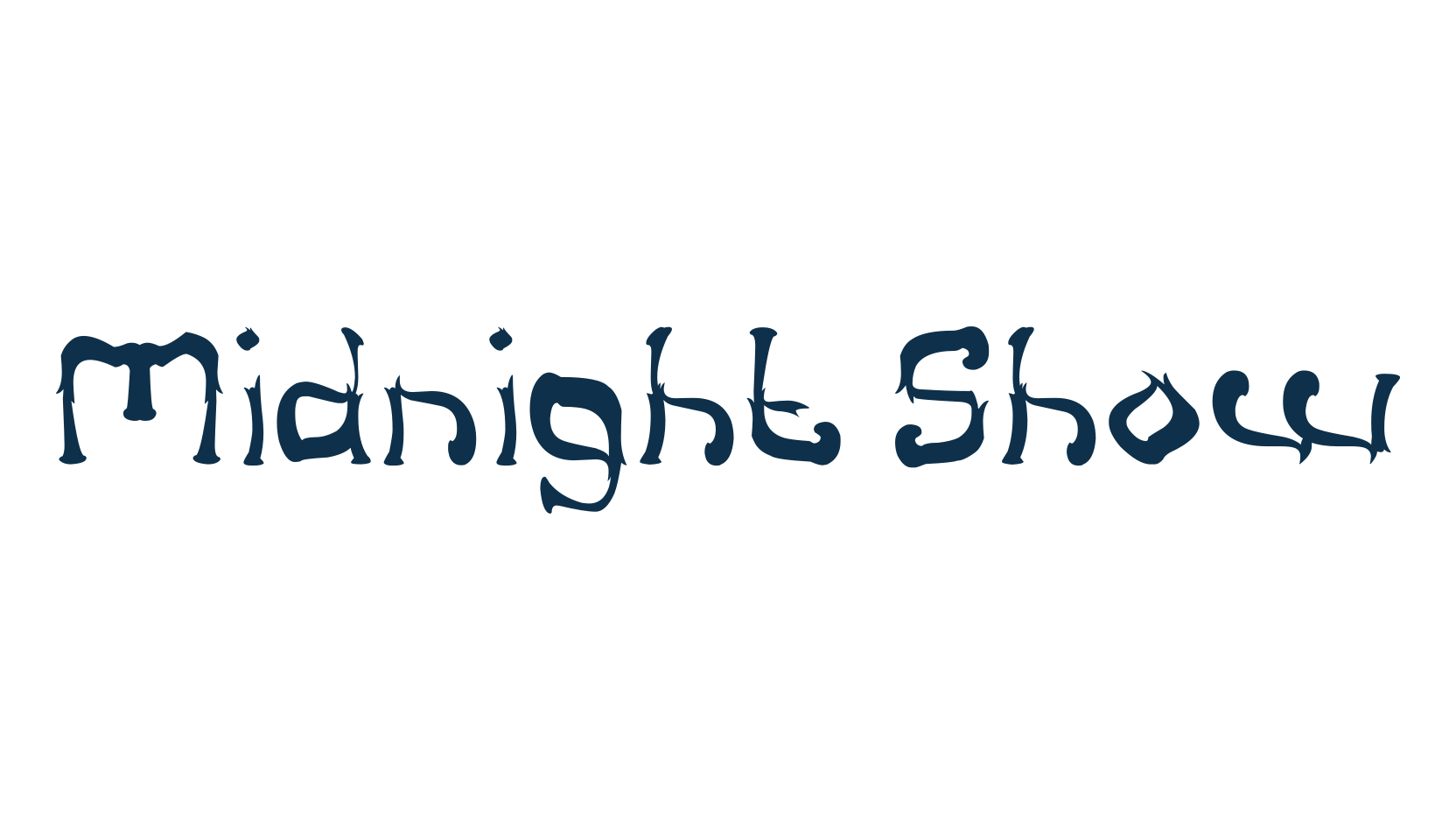 Midnight Show, holiday halloween fancy decorative horror font preview