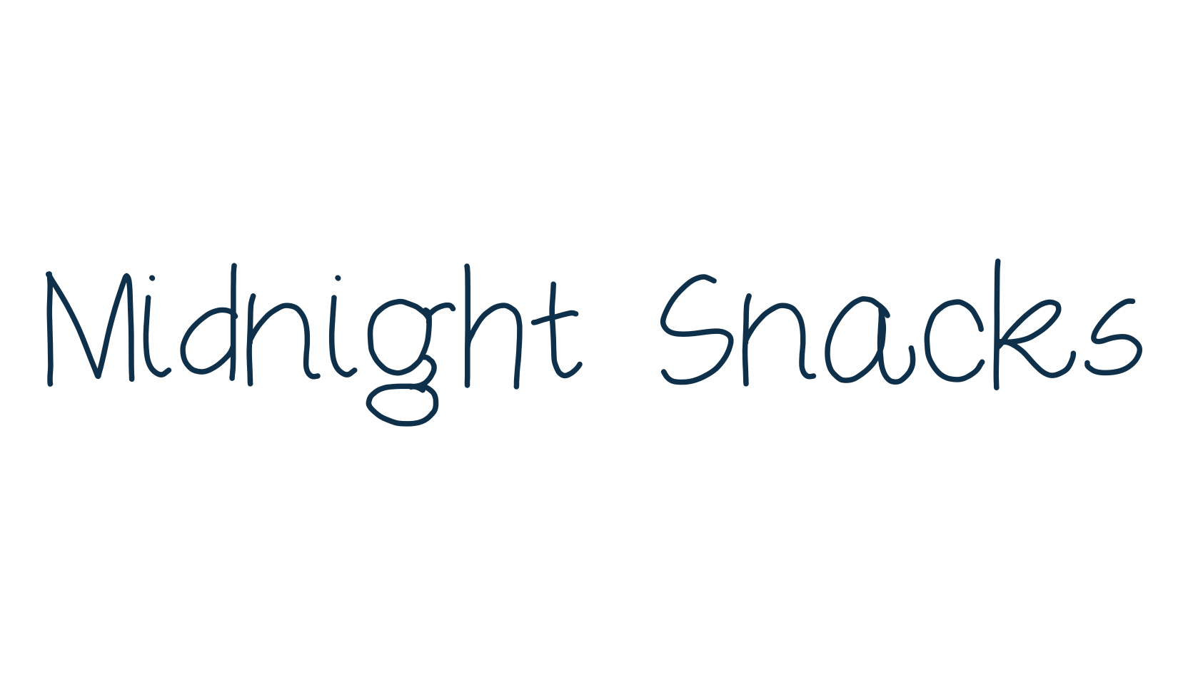 Midnight Snacks, script handwritten fancy decorative calligraphy font preview