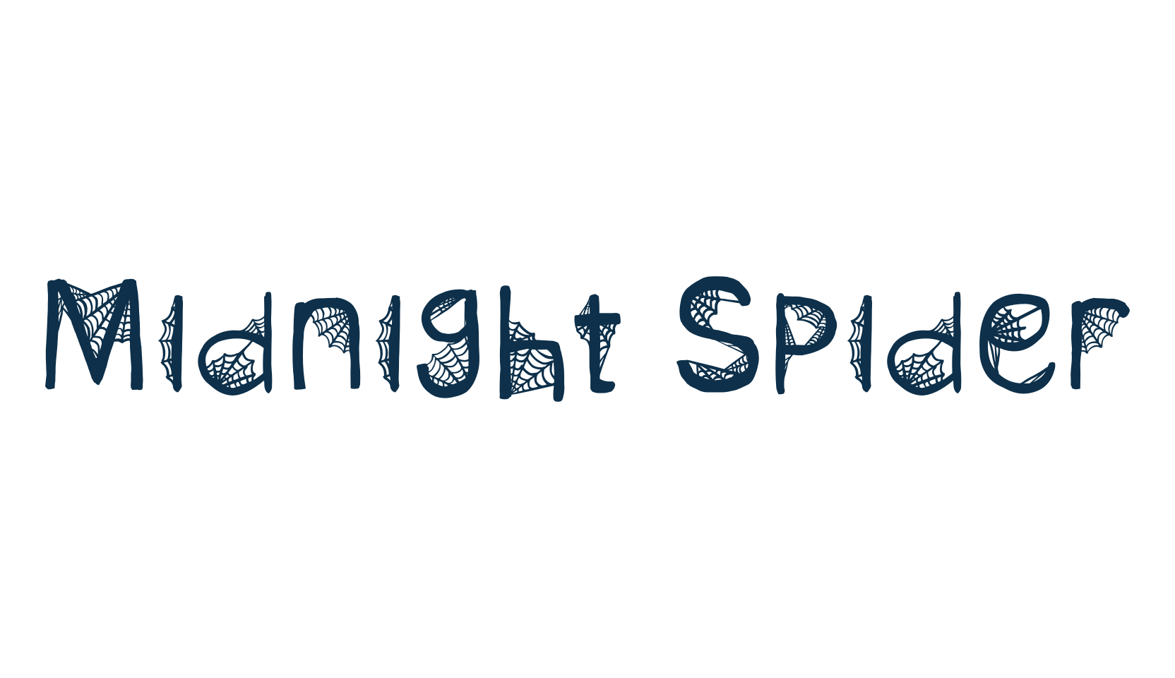 Midnight Spider, fancy decorative font preview