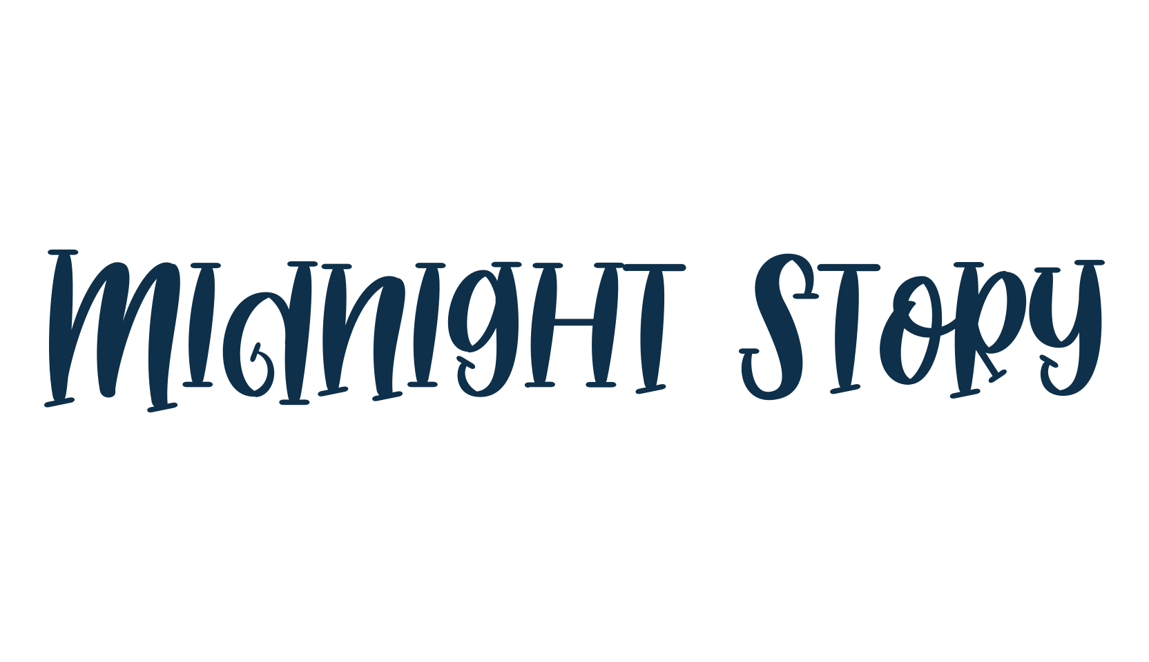 Midnight Story, cartoon font preview
