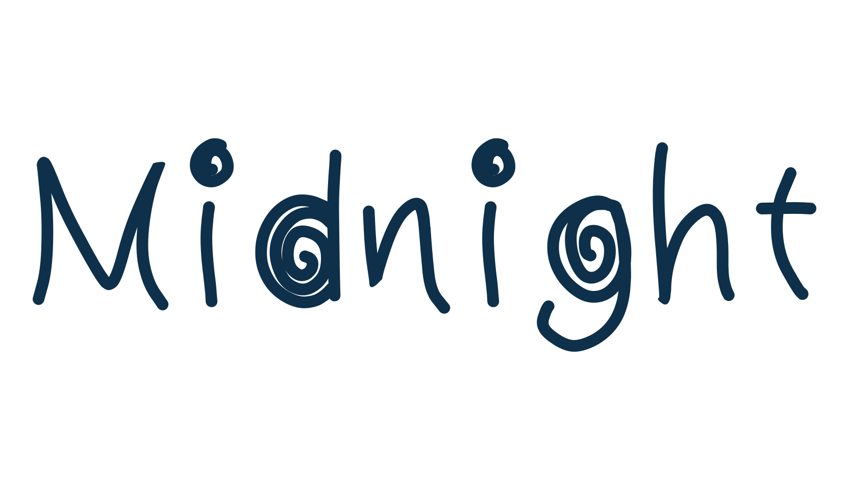 Midnight (midnight2), curly font preview