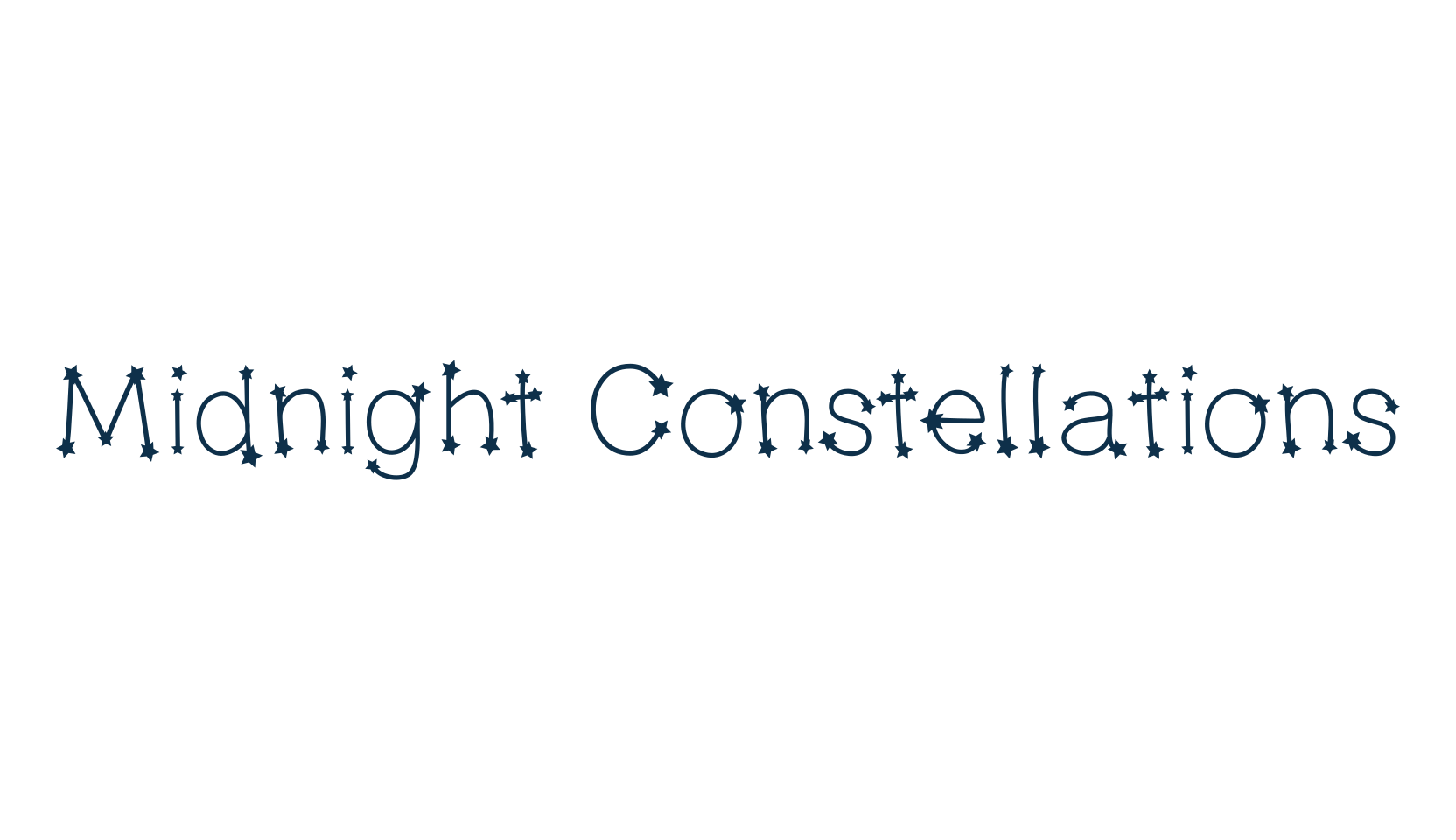 Midnight Constellations, decorative font preview