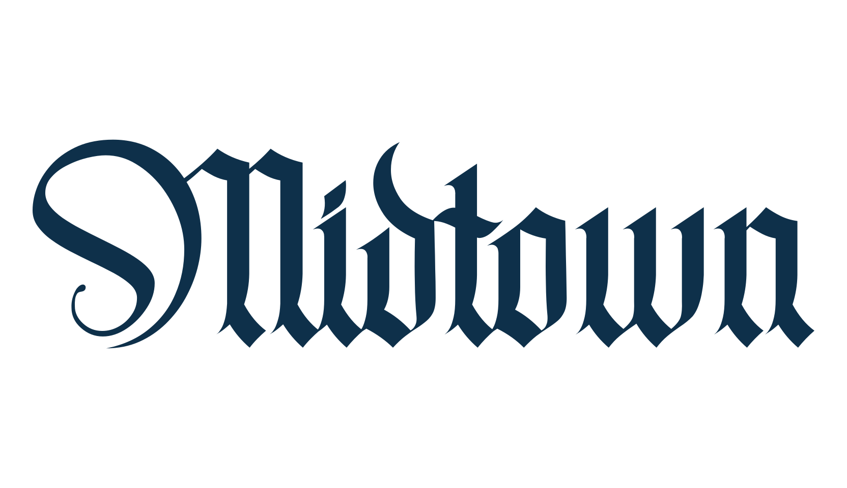 Midtown, gothic modern font preview