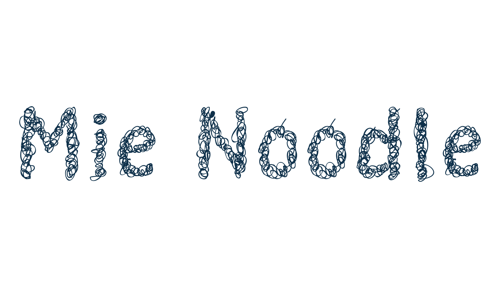 Mie Noodle, fancy decorative font preview