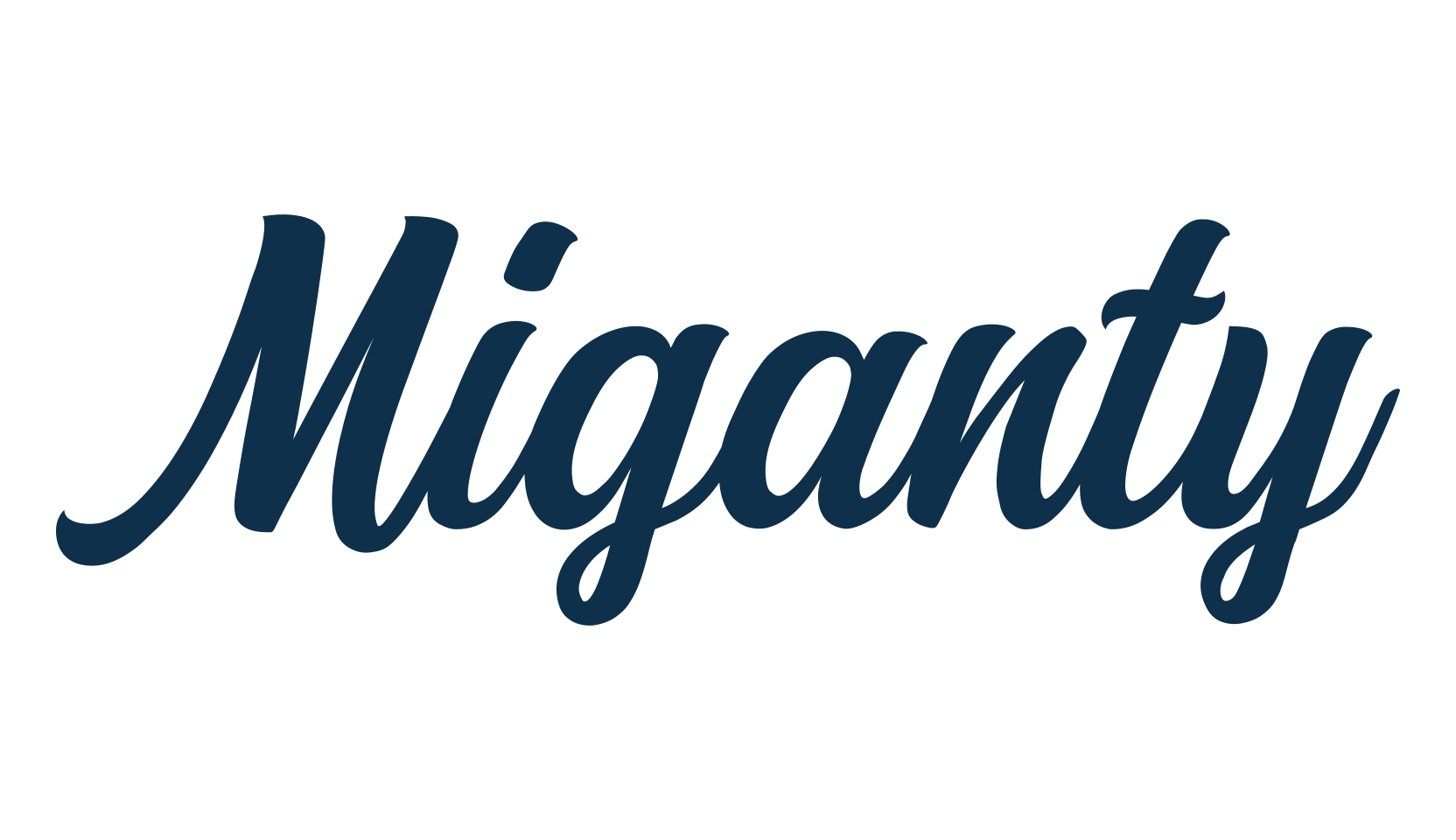 Miganty, fancy various decorative script calligraphy font preview