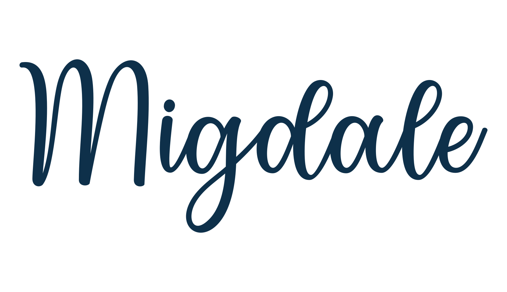 Migdale, script calligraphy fancy decorative font preview