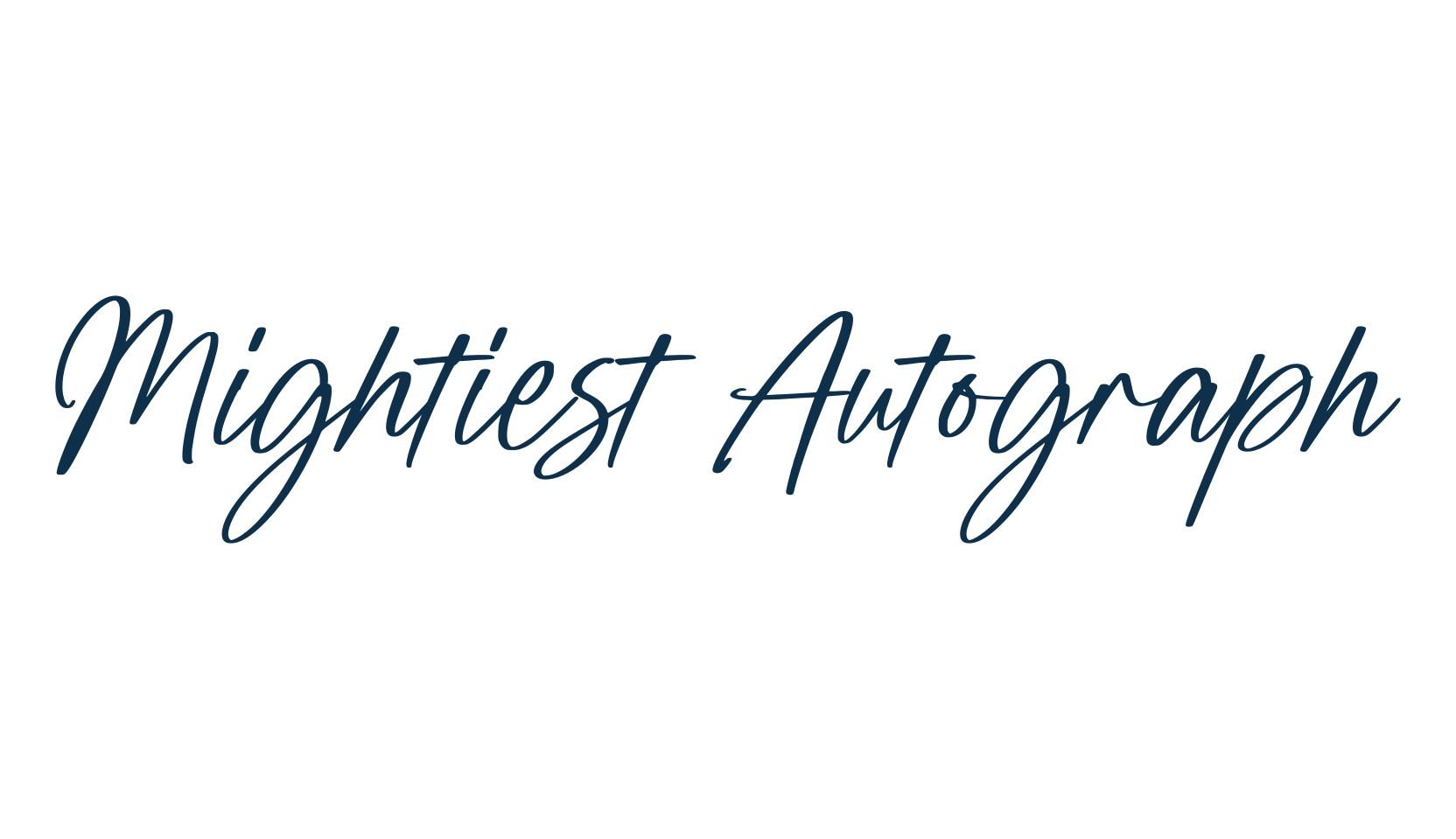 Mightiest Autograph, handwriting font preview
