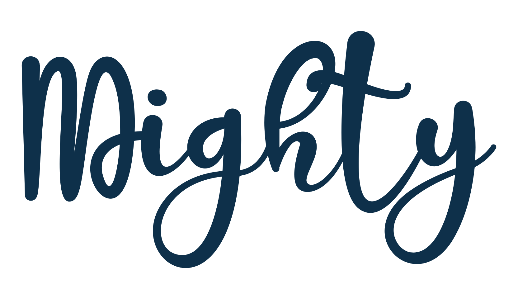 Mighty (mighty-5), handwriting font preview