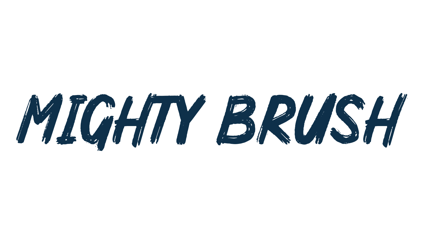 Mighty Brush, brush font preview