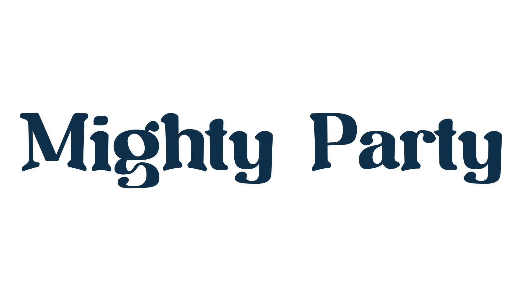 Mighty Party, groovy font preview
