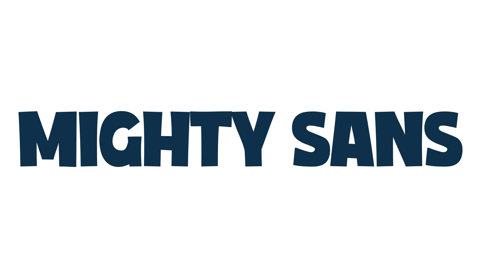 Mighty Sans, cartoon font preview