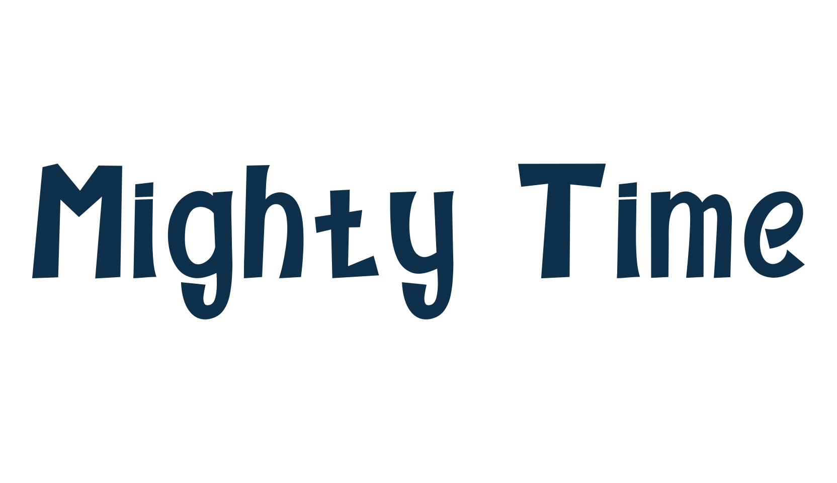 Mighty Time, fancy cartoon decorative font preview