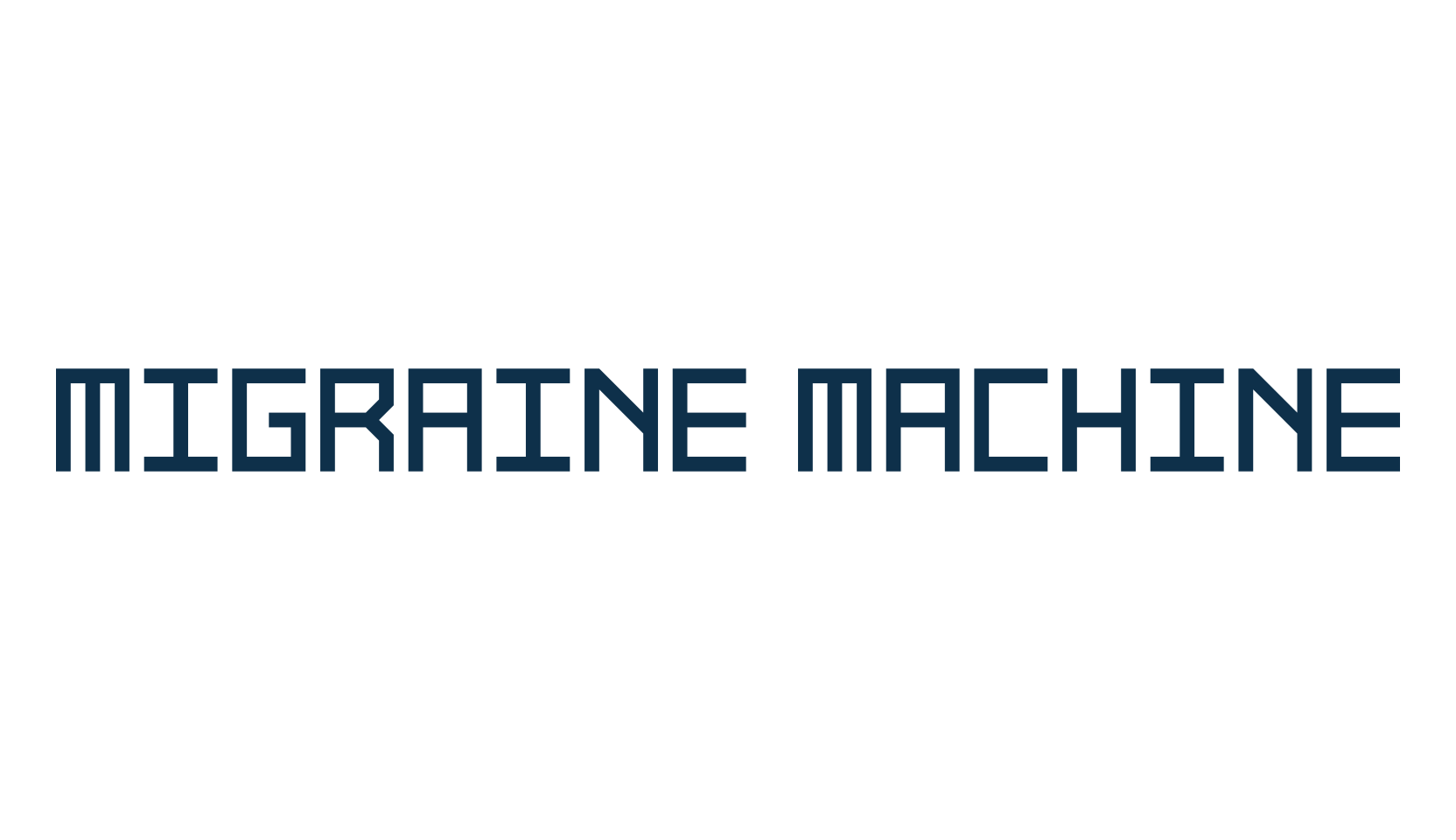 Migraine Machine, techno square sci-fi font preview