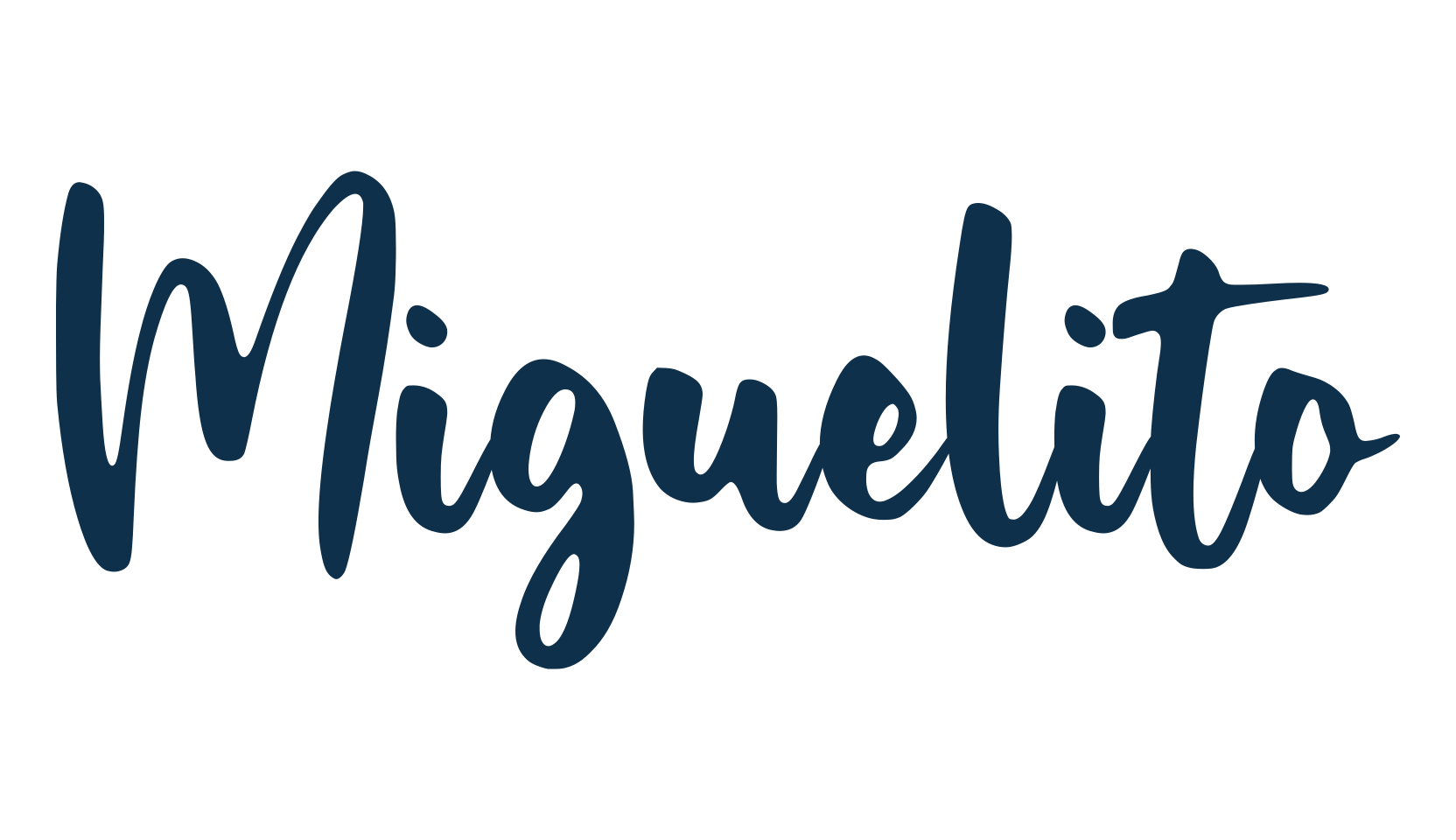 Miguelito, script handwritten fancy decorative calligraphy font preview