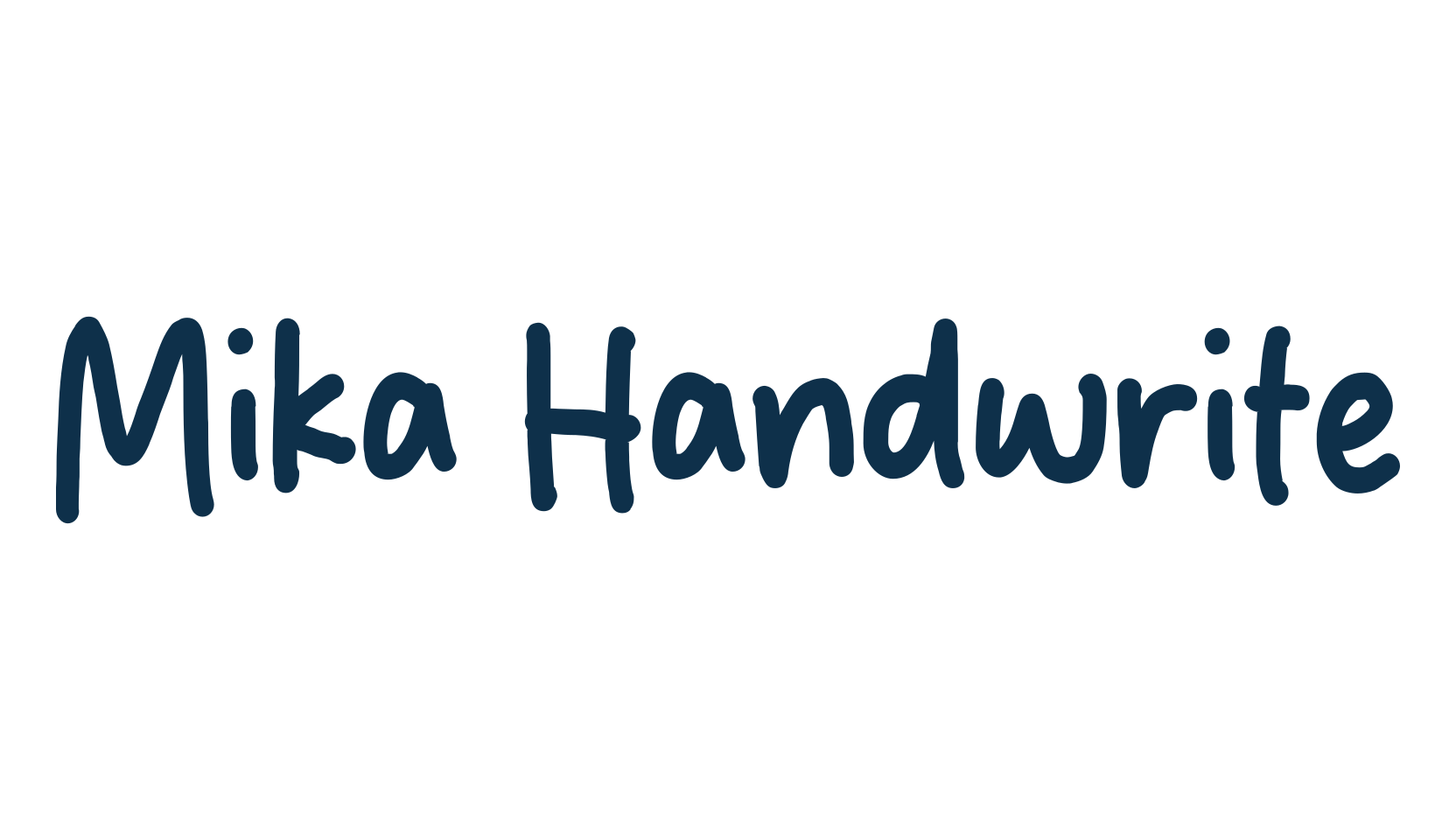 Mika Handwrite, script handwritten fancy decorative calligraphy font preview