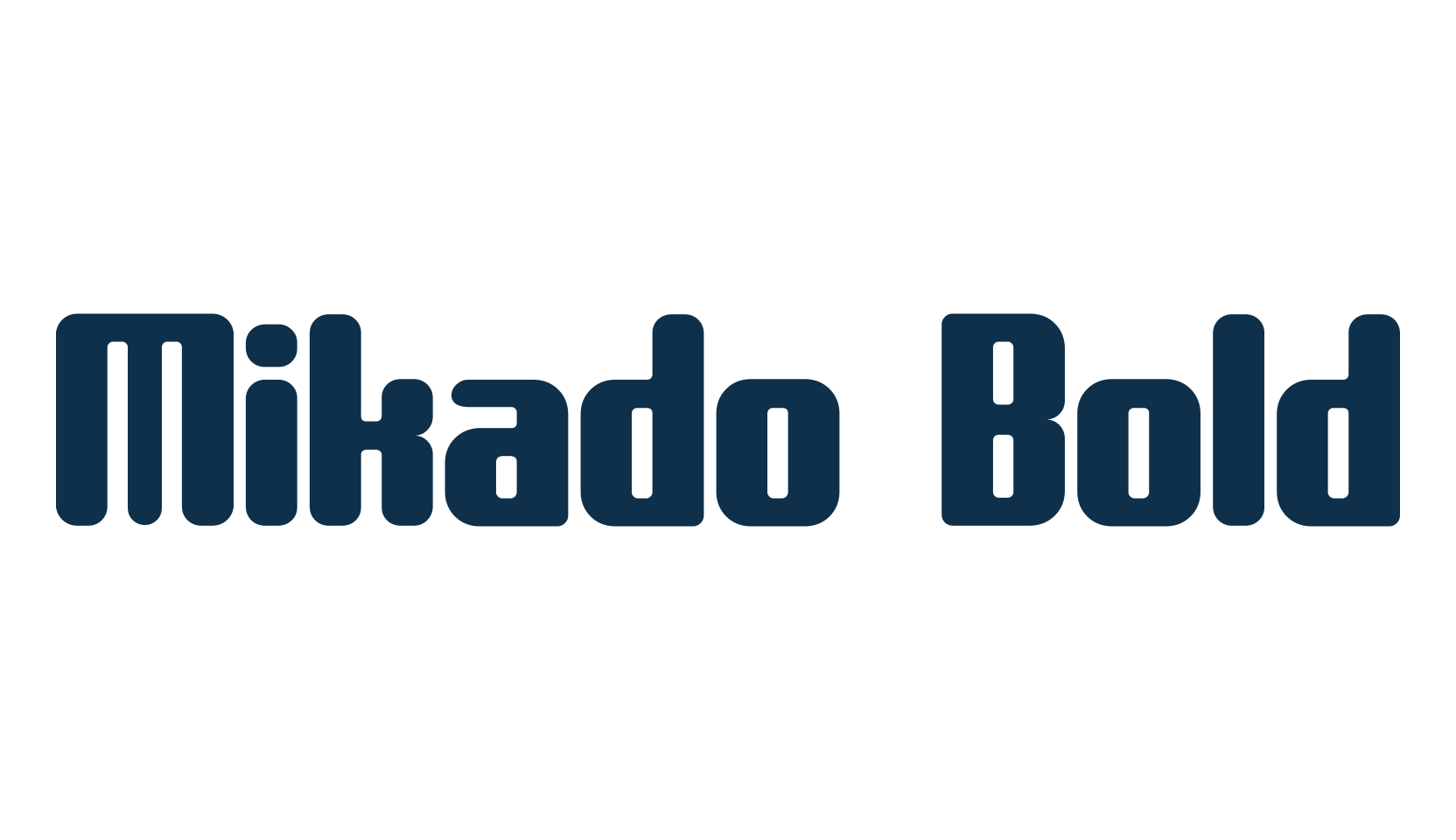 Mikado Bold, basic sans serif font preview