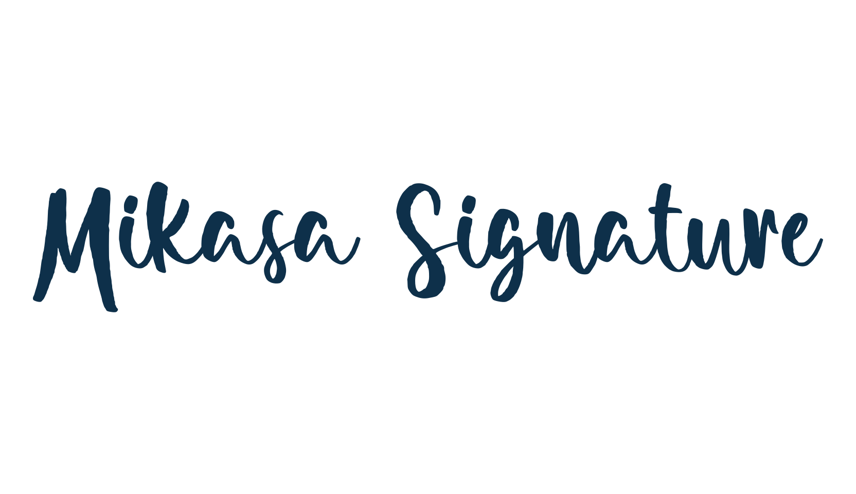 Mikasa Signature, brush font preview
