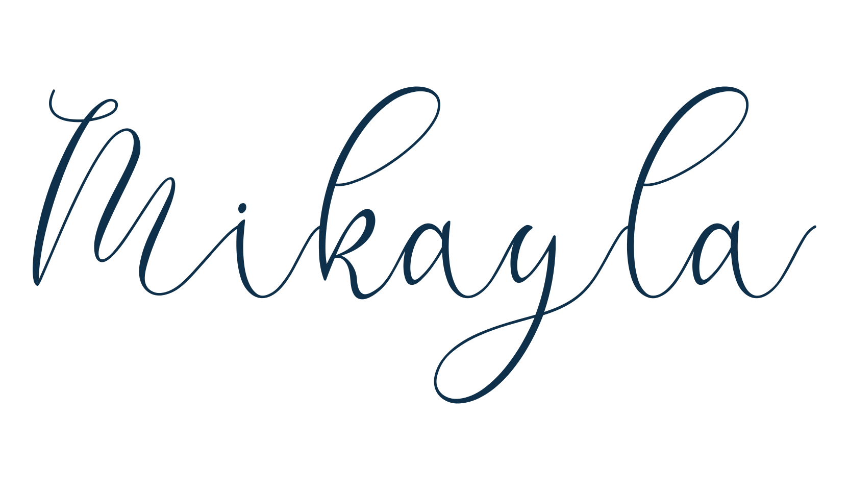 Mikayla, script calligraphy fancy decorative font preview
