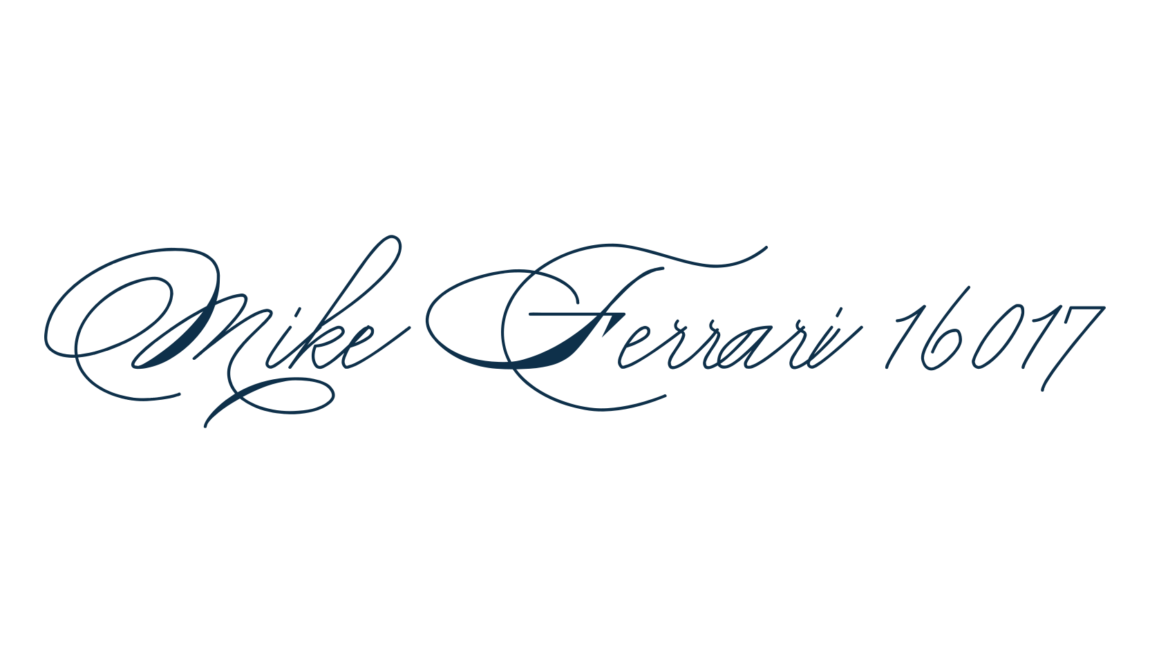 Mike Ferrari 16017, calligraphy font preview