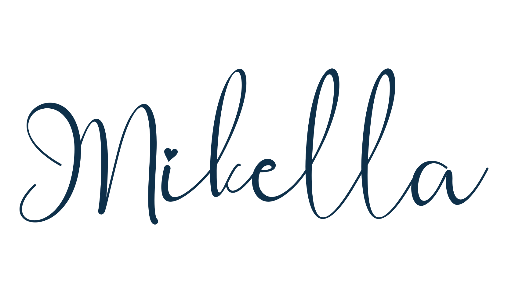 Mikella, script calligraphy fancy decorative font preview