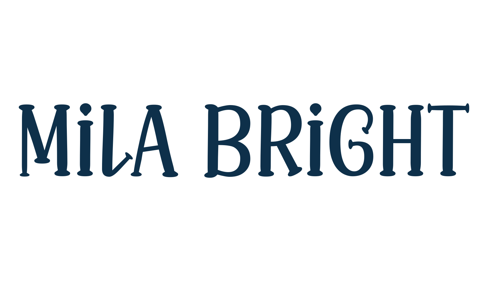 Mila Bright, fancy various decorative font preview