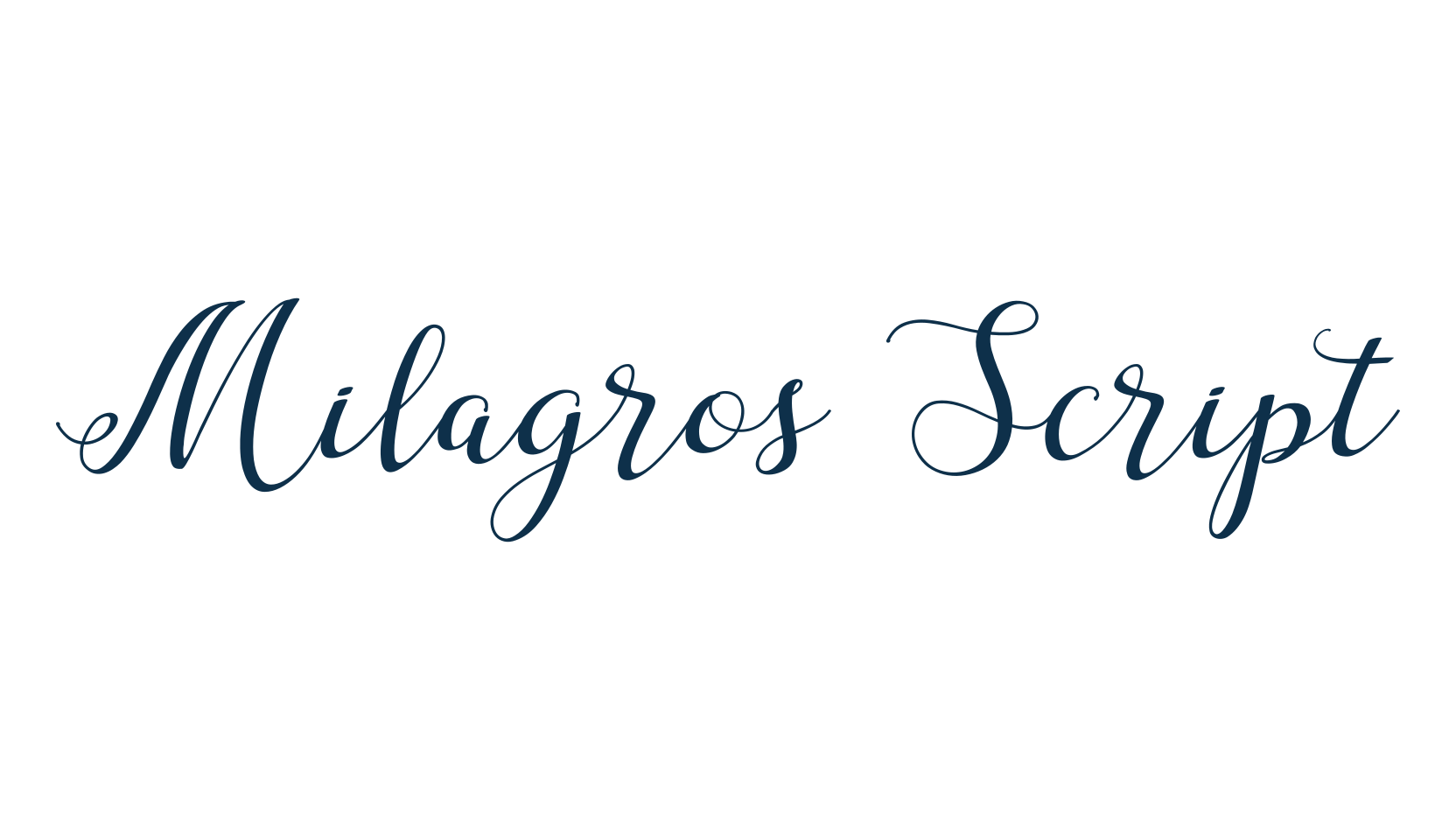 Milagros Script, script calligraphy fancy decorative font preview