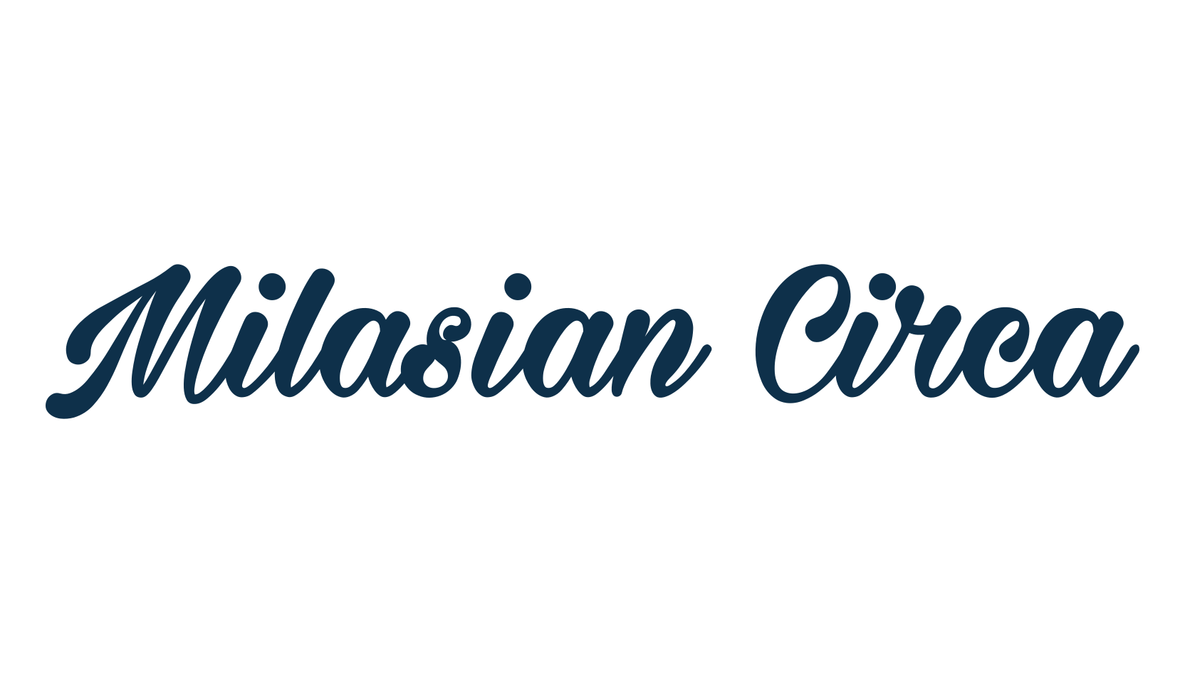 Milasian Circa, calligraphy font preview