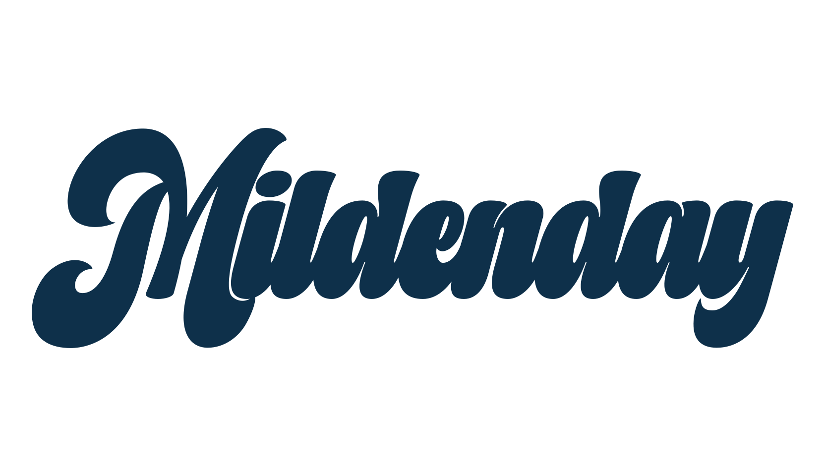Mildenday, old school font preview