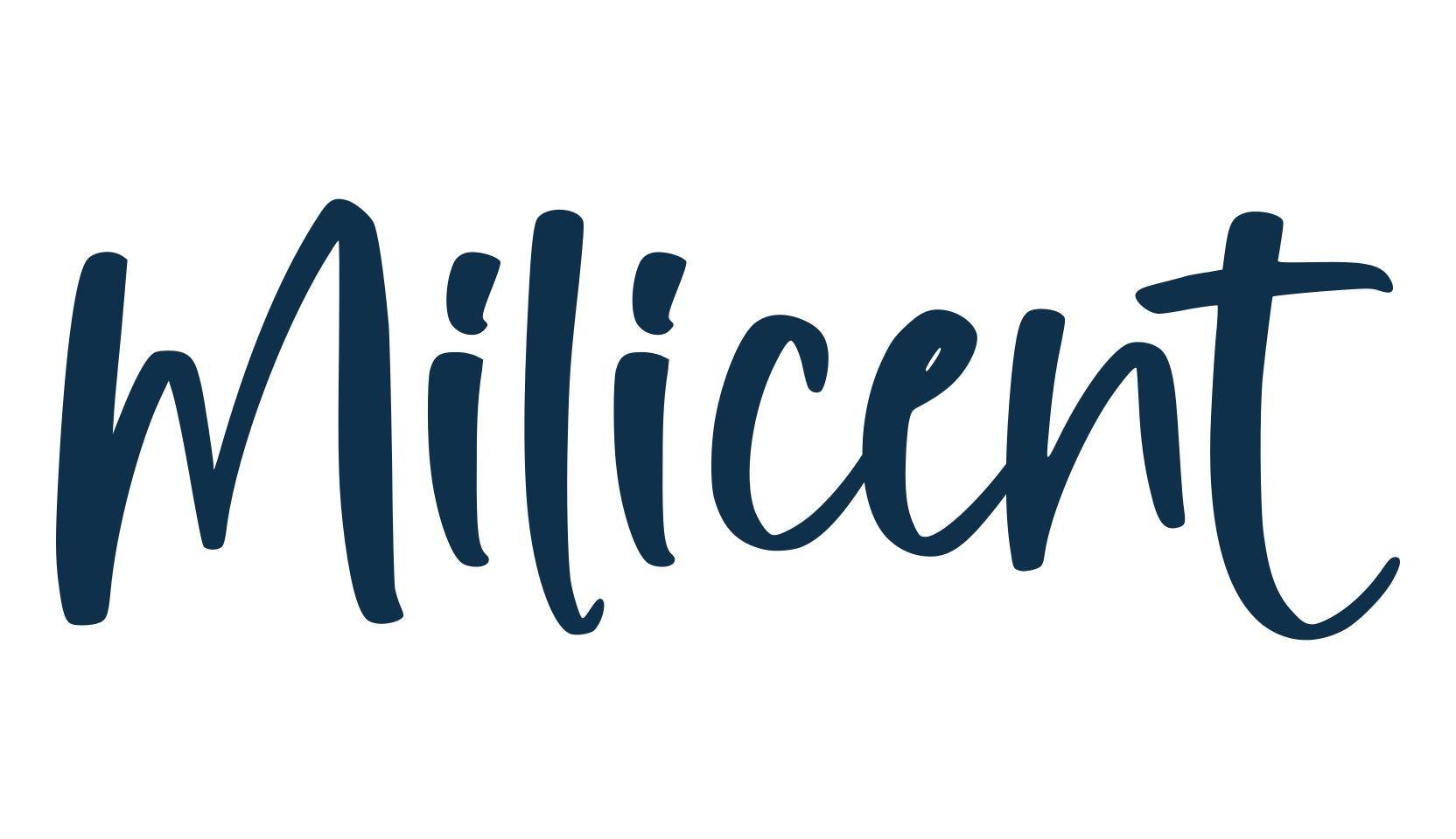 Milicent, handwriting font preview