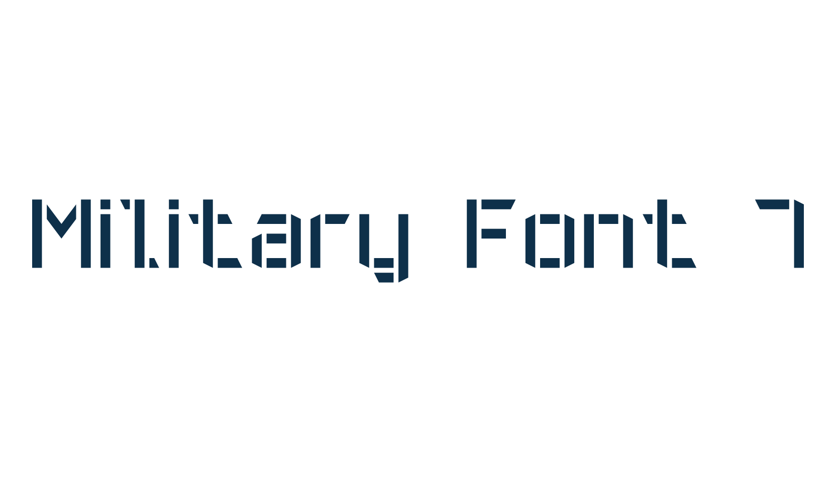 Military Font 7, fancy stencil, army decorative font preview