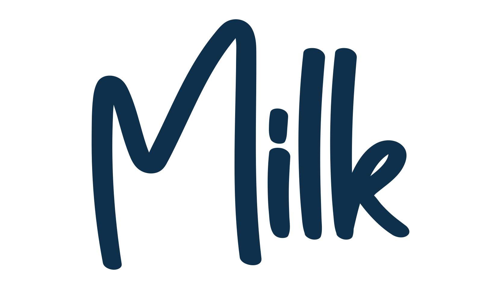 Milk, handwriting font preview