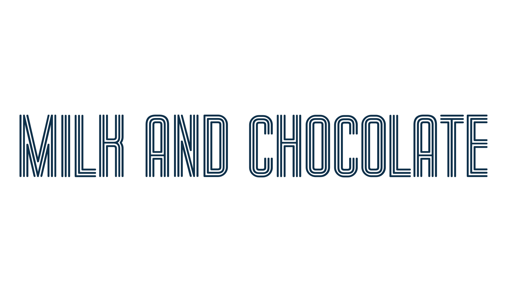 Milk and Chocolate, groovy font preview
